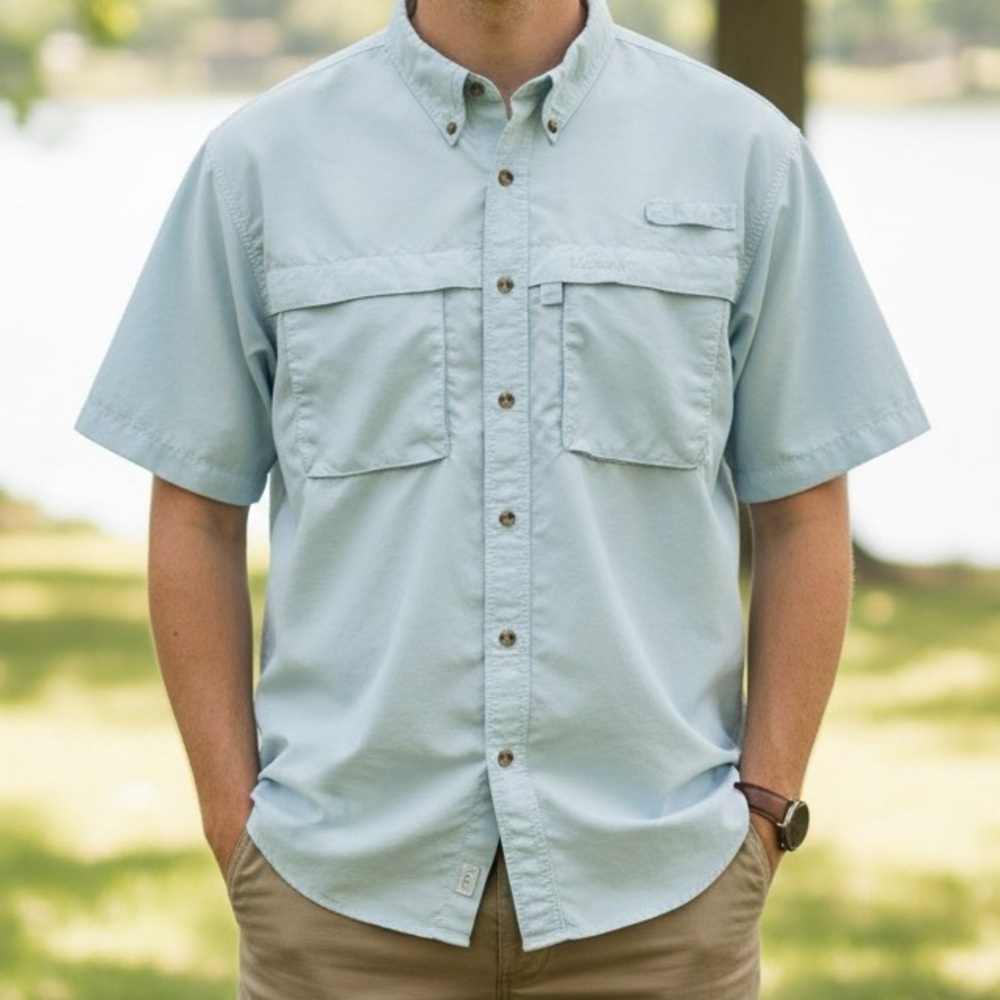 LLBEAN Blue Casual Button Down Shirt